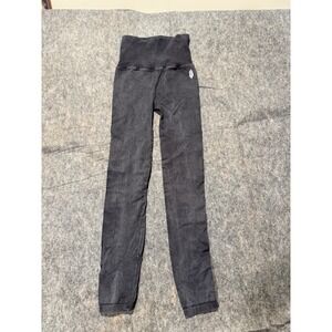 FP Movement Good Karma High Rise Leggings Washed Black Grey Blue XS